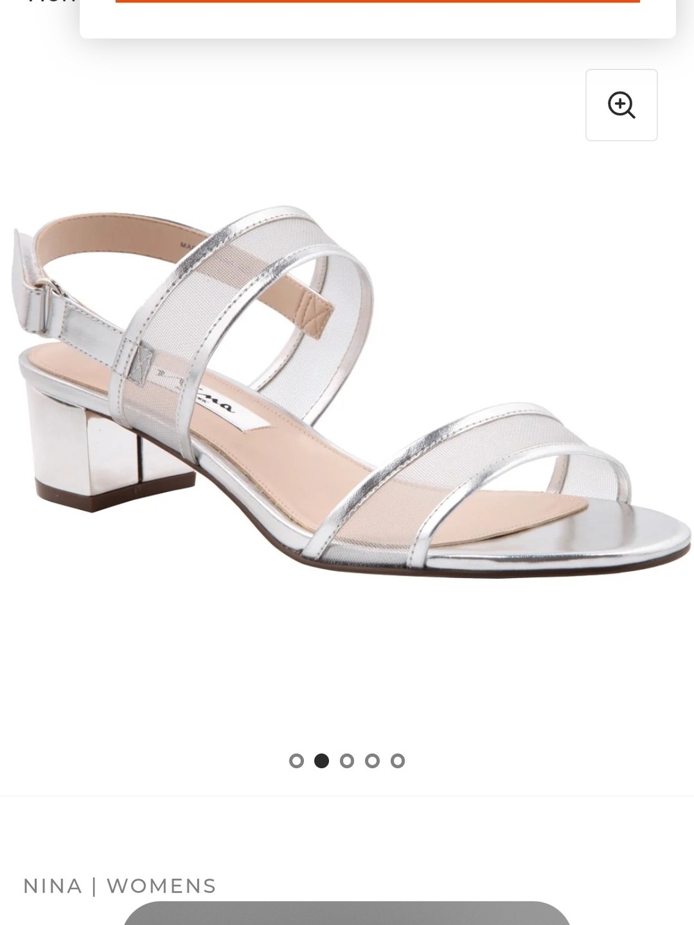 Nina Silver Metallic Strappy Slingback Sandal
